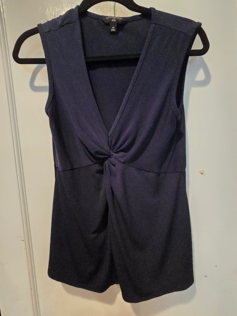 Banana Republic Navy Blue Ruched Top - Size PM
